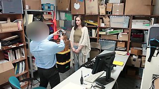 Two secretaries and a boss in an office threesome adventure