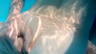 Skinny Dipping and Teasing in the Garden Pool - Amateur Teen