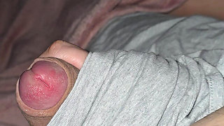 Step mom pulled out step son dick from his panties handjob his dick