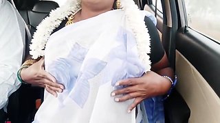 , , Car Sex Sexy Saree Aunty Stepson In Law Romantic Telugu Dirty Talks, వదన మరద దగలట