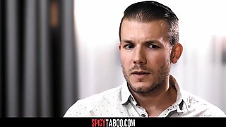 Desperate wife watches her husband having sex with their therapist