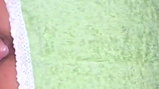 Stepmom in Bright Flip-flops in Bed with Her Stepson