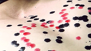 Hot Wax on Pierced Nipples: Slave Mila Maeve Squirms in Pantyhose as Mistress Baton Decorates Her, with Lesbian Domination