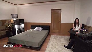 Japanese Babe Uses Wand Vibrator Then Facesits in Sheer Black Pantyhose