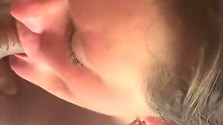 She Loves Sucking on Her Knees Dick Down Her Throat