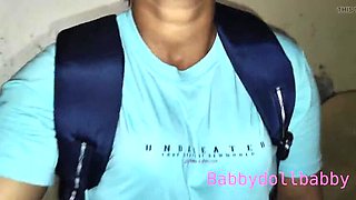 Horny College Girl Caught Smoking, Gets Fucked by Older Man