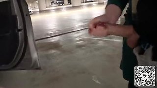 Risky Car Sex in Public Parking Lot - German Amateur Blonde Gets Fucked After Handjob