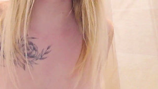 Caught Little Stepsister Masturbating in Shower... She Noticed Me & Took My Cum on Face