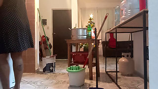 Fat Wife Doing Cleaning 4