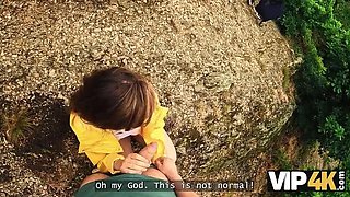 HD 1080p Hot Teen Hiker Fucks Stranger in Forest POV