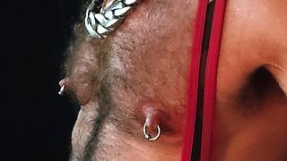 Nipple Muping While Smoking Gar