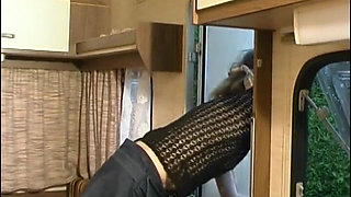 An Old Nympho Whore Welcomes a Young Customer with a Vigorous Cock!