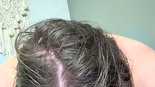 HD POV shaved brunette fucking your big cock