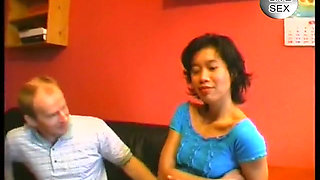 Asian chick gets her wet cunt licked and drilled