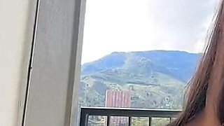 Latina Sex Body Perfect in Balcony Masturbation