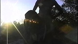 Vintage blond and brunette lesbians action