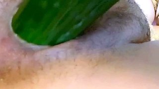 Close up solo beauty toying ass