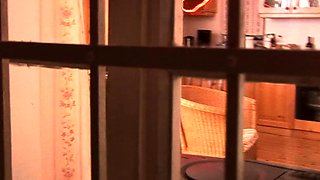 Cumshot amateur MILF suck and jerks dude in the bedroom