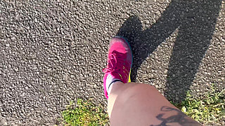 Washing My Sweaty Feet After Running