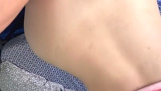Touching his cock in public and fucking in Hawaiian hostel later