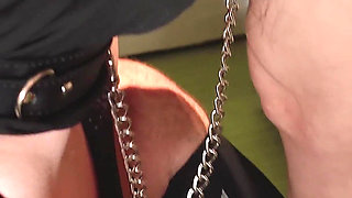 Toilet Slave Humiliation Ritual Part 2: Pissing Into Slave's Mouth Through a Funnel and Pussy Cleaning