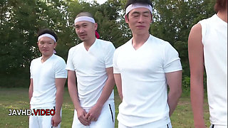 Sara Saijo's Wild Outdoor Japanese Gangbang Adventure