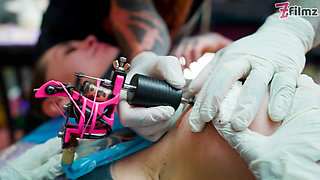 Inked Lovers Big Dick Foursome Merry's Tattooed Adventure