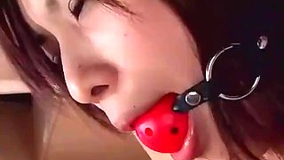 Asian ball gagged: Brunette, Japanese  Bondage Porn