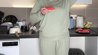 Juicy Watermelon Mess - Soaking Wet Pants Surprise!