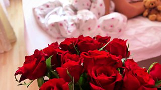 Curly Blonde Teen Records Solo Dildo Masturbation More at