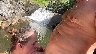 Quickie by Waterfalls in Seven Sacred Pools