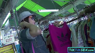 Tongue pierced Thai COUGAR gets picked up