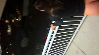 Public Beach Balcony Sex with a Big-Ass Brunette