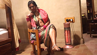 Busty girl comes out of the bathroom naked after a prank by her stepbrother