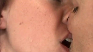 Sexy teen maid in fishnets fucked in her wet pussy