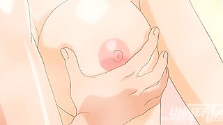 HENTAI! Older Stepsister Makes Out With Stepbrother's Penis in a Hot Shower + ANAL