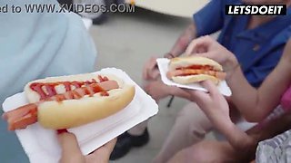 Multiracial Rear end at a Public Event... Her Caboose Shakes Every Shove