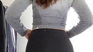 Amateur redhead masturbates then gives a blowjob