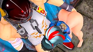 Hot 3D redhead licking a pussy while getting fucked