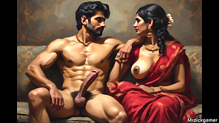 Indian bhabhi and son sex hot blowjob cum in mouth bhabhi swallowing cum