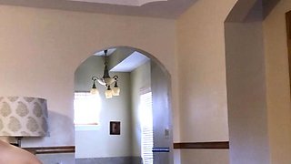 Cumshot amateur MILF suck and jerks dude in the bedroom