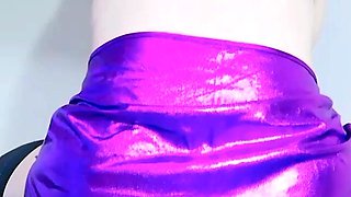 Ebony tranny Brii jerks her black boner in solo masturbation