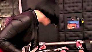 Lady Medea as Catwoman Cigarette Smoking on the Rack Human Ashtray Spittoon