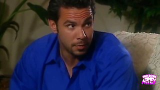 The Beautiful Redhead Is Giving Her Bf A Sensual Blowjob Before Having A Passionate Sex With Monika Star, John West And Steven St. Croix