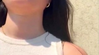 Thrill in a daring public escapade during a break