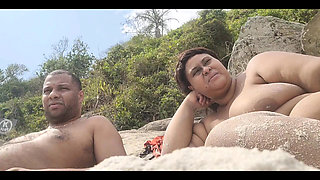 Aprico Nudist Beach Showing off My Big Pussy and Everyone Staring