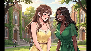 Ai Generated Hentai Animated Anime Cartoon of a Honey Big Boobs Slim British Curvy Student Fucking Her Crush Raw,