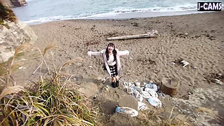 Obedient M Type Woman Enjoys Being Led Around Finding Pleasure in a Bold State Tease Job-2