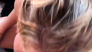 Amazing amateur blonde enjoying a doggystyle