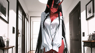 Red Skin Oni Girl Gets Completely Ruined. Hentai Animation (ai)